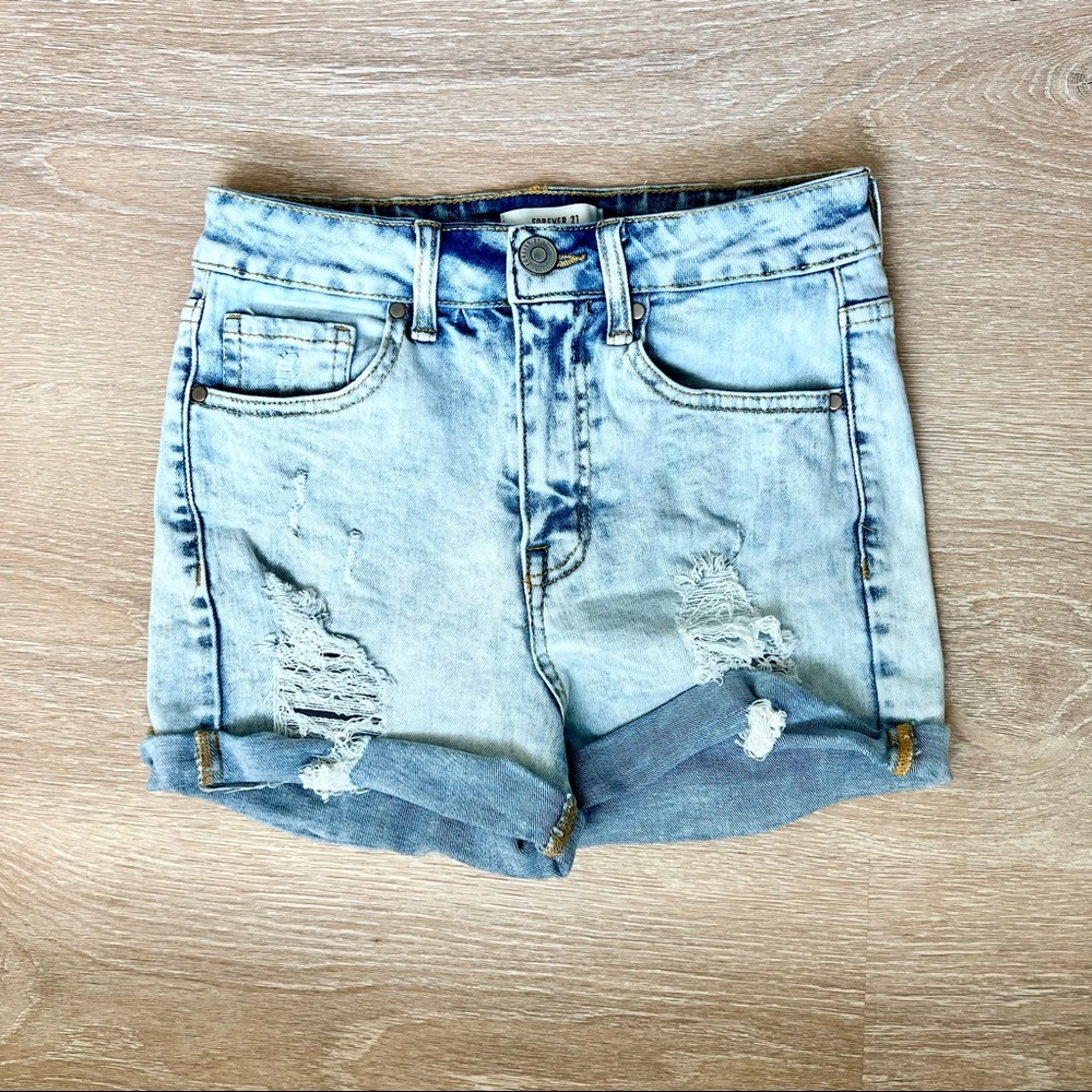 Forever 21 high rise denim shorts
